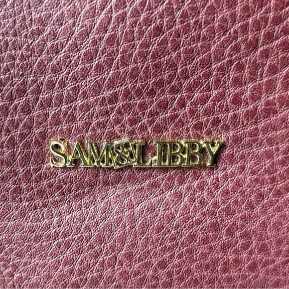 EUC- Sam & Libby Crossbody bag Maroon & Gold Embellishments - Picture 7 of 11